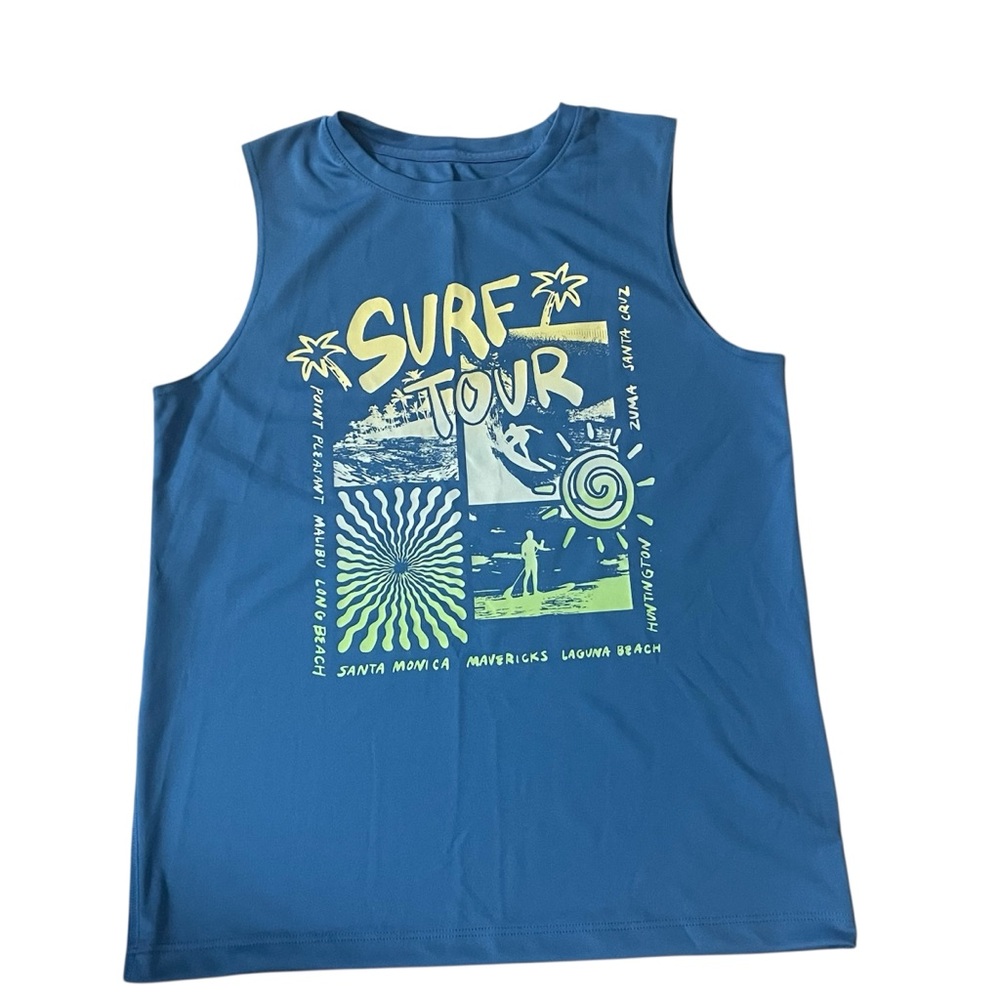 In Motion Boy’s Blue Surf Tour Kids Tank Top L(10/12)